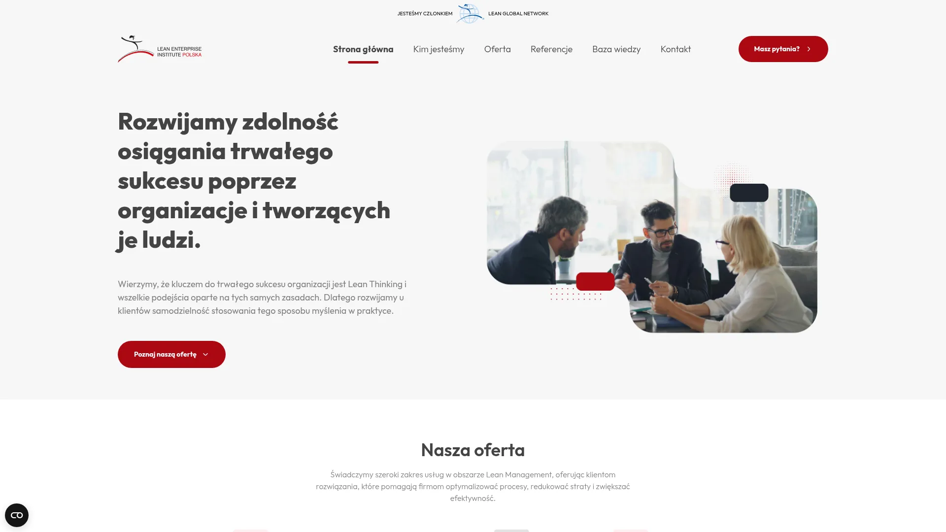 Screenshot of lean.org.pl